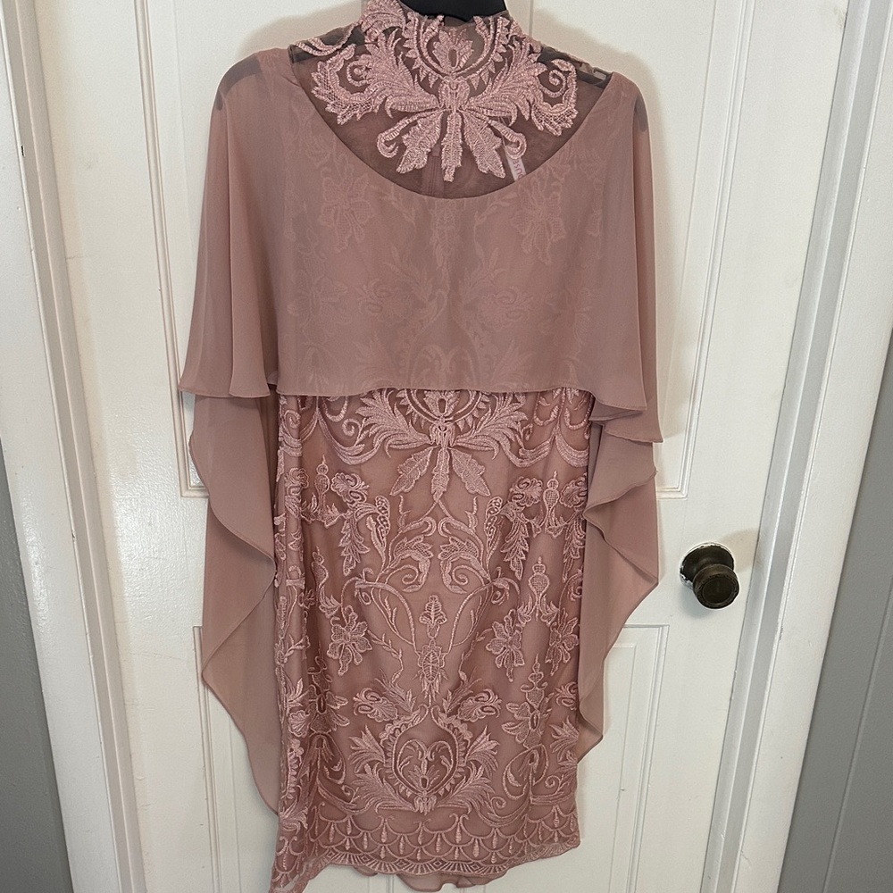 JJs House Asymmetrical Lace Dress in Mauve